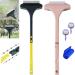 2 in 1 Mesh Cleaner Brush Realisticm 2 in 1 Mesh Cleaner Brush Extendable Window Screen Cleaning Brush with Scraper Double Sided Wet/Dry Dual Detachable Safe to The Window (2Pcs SetC)