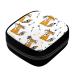 GIAPB Period Bag Sanitary Napkin Storage Bag Pad Holder for Period Makeup Pouch Seamless Arrows Fox Pattern Color5372