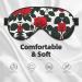 SSIMOO Rustic Red Rose Print Double-Sided Eye Mask | Soft Light Blocking Sleep Aid | Perfect for Travel & Home - Buy Online on GoSupps.com