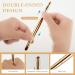 Retractable Dual End Lip Makeup Brush | Portable Lipstick & Concealer Brushes - Gold - Buy Online on GoSupps.com
