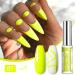 Neon Gel Polish Liner Gel Nail Polish 2 Colors Neon Set Yellow Green Liner Gel Art Soak Off Shimmer Nail Polishes For Drawing Lines Color Painting UV Liner Gel For Women Festival (B) - Buy Online on GoSupps.com
