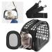 The Fellie Cat Carrier Airline Approved Pet Carrier for Cats and Puppy Foldable Cat Carrier with Shoulder Strap & Soft Mat Pet Travel Portable Bag Home for Small Dogs Cats Black