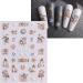 JMEOWIO 6 Sheets 3D Embossed Happy New Year Christmas Glitter Nail Art Stickers Decals Self-Adhesive 5D Snowflake Xmas Winter Holiday Cute Nail Supplies Nail Art Design Decoration Accessories - Buy Online on GoSupps.com