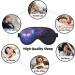 Blue & Purple Galaxy Print Soft Eye Mask - Comfortable Sleep Mask for Men & Women | Ideal for Travel & Rest - Buy Online on GoSupps.com