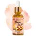 Yoni-oil peach massage oil and moisture cream: organic balanced pH value and intimate freshness in a discrete vegan playing bottle in travel size