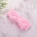 Molain 2Pcs Spa Headband Set - Bowknot Coral Fleece Hair Bands for Women - Perfect for Makeup, Skincare, and Sports - Pink & White - Buy Online on GoSupps.com