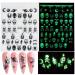 3D Luminous Halloween Nail Stickers - Self Adhesive Nail Art Decals for Halloween Designs - 6 Sheets - Buy Online on GoSupps.com