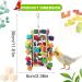 MQUPIN Large Bird Parrot Toys Colorful 22 Inch Wooden Blocks for African Greys, Amazons, Cockatoos and Macaws - Chew Toys for Large Parrots - Buy Online on GoSupps.com