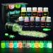 Glow in The Dark Glitter, 12 Colors Chunky Glitter for Tumblers, High Luminous Holographic Glitter for Resin Crafts Epoxy Slime, Cosmetic Grade Nail Glitter Set for Face Body Skin 144g