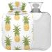 Naanle golden pineapple heat bottle with reference transparent hot water bottle 1l heat bottle for bed handfoot heat pain relief heat and cold therapy
