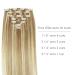 WENNALIFE Clip in Human Hair Extensions 18 Inch 120g 7pcs Light Blonde Highlighted Golden Blonde Remy Double Weft Clip Ins - Buy Online on GoSupps.com