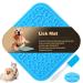 Licky Mats for Dogs 1 Dog Lick Mats with 1 Silicone Spatula Dog 15x15 cm 1pc- blue