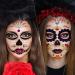 Halloween 3 Otters Temporary Face Tattoos - 19PCS Sugar Skull, Day of the Dead, and Skeleton Face Stickers for Party Favor Supplies - Buy Online on GoSupps.com