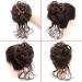 Bronze Brown Messy Bun Hair Piece Extension for Women | Curly Hair Scrunchie - Buy Online on GoSupps.com