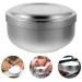 Buy Baluue Stainless Steel Shaving Soap Cream Bowl - Unbreakable Wet Shave Mug with Lid for Home Bathroom - Silver - Buy Online on GoSupps.com