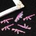 10pcs Pink Gun Nail Art Charms - 3D Metal AK Gun Rhinestones for Acrylic Nails | Kawaii Punk Nail Accessories - Buy Online on GoSupps.com