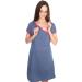 MijaCulture Labour Maternity Nursing Nightdress Delivery Gown 4123 8 Melange Jeans - Buy Online on GoSupps.com