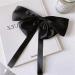 W WEILIRIAN Silk Satin Hair Bows Long Black Bow Hair Clips Satin Hair Barrettes Clip French Hair Barrette Scrunchies Ponytail Accessories Jewellery for Women Girls Gifts (Black) - Buy Online on GoSupps.com