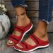 LASULEN Dundert Leather Orthopedic Arch Support Sandals - Red | Marolil Cross Sandals - Buy Online on GoSupps.com