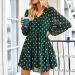 Naroote Womens Fashion Dress V-Neck Breathable Drawstring Travel Dress for Business Women Small Dark Green - Buy Online on GoSupps.com