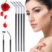 Folding Angle Scalloped Lash Brush 2024 New Eyebrow Brush Eyelash Comb Eyelash Separator Tool Compact and Portable Mascara Fan Brush for Lashes (4 Pcs)