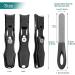 VOGARB Extra Large Wide Jaw Toenail Clippers for Thick Nails - Heavy Duty Fingernail Cutter with Safety Lock and File - No Splash Design for Men, Women, Seniors - Black - Buy Online on GoSupps.com
