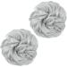 SARLA 2PCS Small Synthetic Messy Hair Bun Scrunchies in Light Silver Grey - Updo Hair Extensions for Women and Girls - Buy Online on GoSupps.com