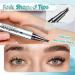  TiLLOw Blapee Eyebrow Pencil Atikisoi Eyebrow Pencil Eyebrow Pencil 4-Tip Microblade Brow Pen Long-Lasting Waterproof Natural Eyebrow Pen(2PCS) (Black) - Buy Online on GoSupps.com