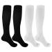 Jeffdad 2 Pairs Compression Socks for Women Men 15-25mmHg Knee High Compression Stockings for Sport Medical Compression Flight Socks for Nurses Running Flying Pregnancy Travel S-M