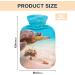 Soft Velvet Heat Bottle with Hawaiian Sea Turtle - 1L Warming Bag for Pain Relief Hot & Cold Compress Body Bed Warmer - Buy Online on GoSupps.com