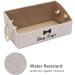 Geyecete Large Dog Toys Storage Bins - Foldable Trapezoid Organizer with Rope Handle - Beige - Buy Online on GoSupps.com