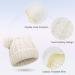 Baby Girls Double Pom Pom Bobble Hat - Warm Knitted Beanie for Toddlers 1-6Y, White - Buy Online on GoSupps.com