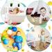 Wood Milestone Cards for Babies - 15pc Set with Fabric Bags | 30 Unique Wooden Slice Patterns | Perfect Baby Gift & Baptism Present | Ideal for Expecting Mothers - Buy Online on GoSupps.com