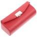 Beavorty Lipstick Case Purse Holder Leather Holder Lipstick Box with Mirror Makeup Travel Cases Cosmetic Storage Organizer for Women Lipsticks Lip Gloss Lip Balm Red Lip Balm Holder