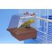 Penn-Plax Clip-On Bird Bath for Parakeets, Lovebirds, Parrotlets, Finches, Canaries - Brown - Buy Online on GoSupps.com