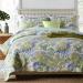 Tropical Plants Pattern Cotton Quilted Bedspread Quilt Sets 3 Pieces Printed Coverlet Set Classic Bohemian Pattern Green Queen Size Soft (Green Queen(91"x98"))