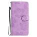 Folding cover with flower pattern for Redmi 9c PU leather wallpaper protective cover with stands card compartments hand loop flower pattern magnetic lock violet