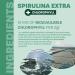 Certified Organic Fresh Spirulina Extra Powder 300g - Improved with Bioavailable Chlorophyll Added - Mint flavoured - Clean Source - 3rd party tested - Measuring Spoon Inside - Made in Canada - Buy Online on GoSupps.com