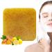 Lemon Turmeric Kojic Soap 2.4x2.4x1" Moisturizing Lemon Turmeric Soap Bar for Hyperpigmentation Dark Spots Natural Organic Kojic Soap for Face Back Legs Body 1Pc