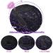 Curly Afro Wig with Bangs Purple Mixed Blue for Black Women - Synthetic Hair 15 Inch + 1 Comb & 4 Wig Caps | T15717C# Mixed Blue - Buy Online on GoSupps.com