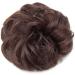 Medium Ash Brown Wavy Curly Messy Hair Bun Scrunchie Updo Hairpiece - Chignons Hair Piece Wig for Effortless Style - Buy Online on GoSupps.com