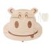 Baby Tooth Box Hippo Shaped Baby Tooth Fairy Box Keepsake for Lost Tooth Primary Teeth Organizer with English Words Baby Shower & Birthday Gift