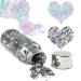Mermaid Scale Body Glitter Gel - Long Lasting Sparkling Cream for Eyes, Lips, Nails, and Hair - Silver White Color - Festival Party Makeup Glitter with Sponge Brushes - Buy Online on GoSupps.com
