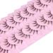 10 Pairs 12mm Wispy Faux Mink Eyelashes | Natural Look Fluffy Spiky False Lashes | Clear Band Invisible Manga Style - Buy Online on GoSupps.com