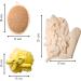 3x Bath Set: Shower Glove Exfoliating Pad and Bath Sponge. Complete Bath Kit for Cleaning and Exfoliating (White / Yellow) White/Yellow - Buy Online on GoSupps.com