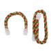 PopetPop 2pcs bird rope rope rods parish birds flexible multi-color rope bird toys for Papagei NymphensiTich Sittich Bungee 30x 1.5 cm