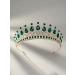 SWEETV Rhinestone Wedding Tiara - Royal Queen Crown Headband for Women | Crystal Princess Hair Accessories for Prom, Birthday - Green - Buy Online on GoSupps.com