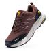 Fitville extra wide hiking shoes men waterproof hiking shoes slipproof trekking shoes for all weather conditions outdoor shoes with foot vault 46.5 EU X-wide brown