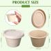 100 Pcs 4oz Bagasse Fiber Condiment Cups with Lids - Disposable Sauce Containers for Snacks and Dressings - Buy Online on GoSupps.com