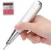 20 000 RPM Rechargeable Nail Drilling Pin - USB Portable Electric Nail File with 6 Grinding Heads & Sand Rings (Silver) - Perfect for DIY Nail Art - Buy Online on GoSupps.com